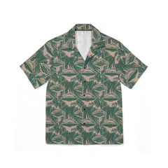 Abducted in an Oasis: Retro UFO Floral Encounter Performance Hawaiian Shirt