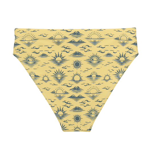 Desert Mirage: Sandstorm Ridge High-Waisted Bikini Bottom