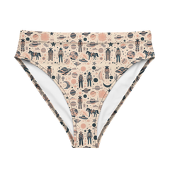 Cosmic Wrangler: Western Space Cowboy High-Waisted Bikini Bottom