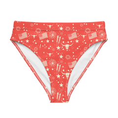 Starry Steer: An American Icon High-Waisted Bikini Bottom