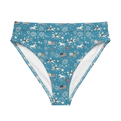 Independence Blues: Fourth of July Cowboy High-Waisted Bikini Bottom