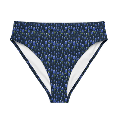 Wildflower Blues: Lone Star Bluebonnet High-waisted Bikini Bottom