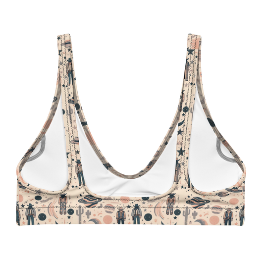 Cosmic Wrangler: Western Space Cowboy High-Waisted Bikini Top