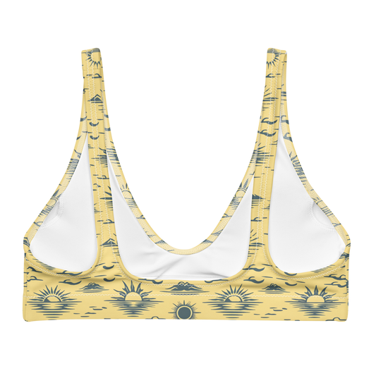 Desert Mirage: Sandstorm Ridge High-Waisted Bikini Top