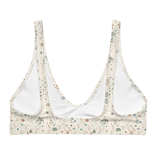Meadow Bloom: Wildflower Delight High-Waisted Bikini Top