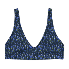 Wildflower Blues: Lone Star Bluebonnet High-Waisted Bikini top