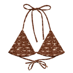 Wild Steer: Fiery Longhorn String Bikini Top