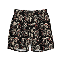 Renegade Revel: Outlaw Skull Swim Trunks