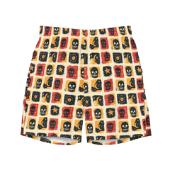 Grim Canyon: Skull Panel Swim Trunks