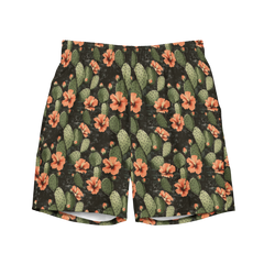 Nocturnal Nopal: Cactus Blooms Swim Trunks