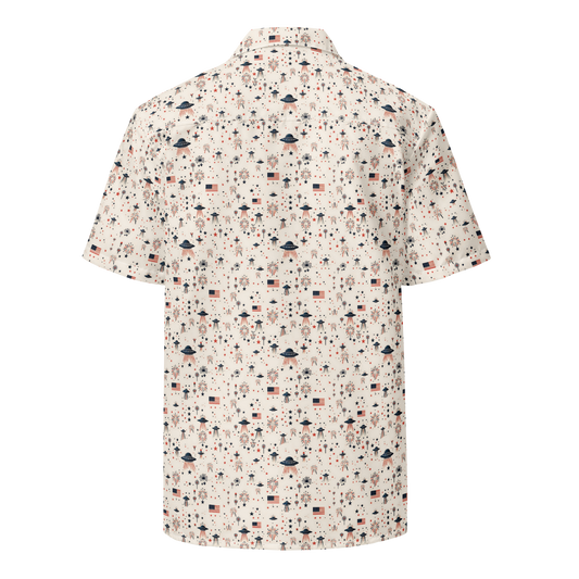 Patriot Wings: A Familiar Celebration Button-Up Shirt