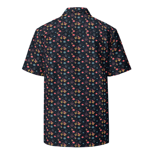 Mescal Mirage: Vibrant Agave Dreamscape Button-Up Shirt