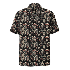 Renegade Revel: Outlaw Skull Button-Up Shirt