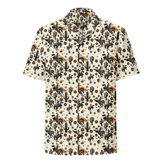 Cosmic Rodeo: Bucking Space Bronco Button-Up Shirt