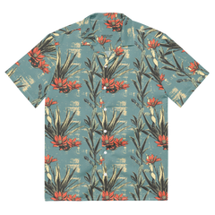 Cactus Aloha: Prickly Pear Blossom Button-Up Shirt