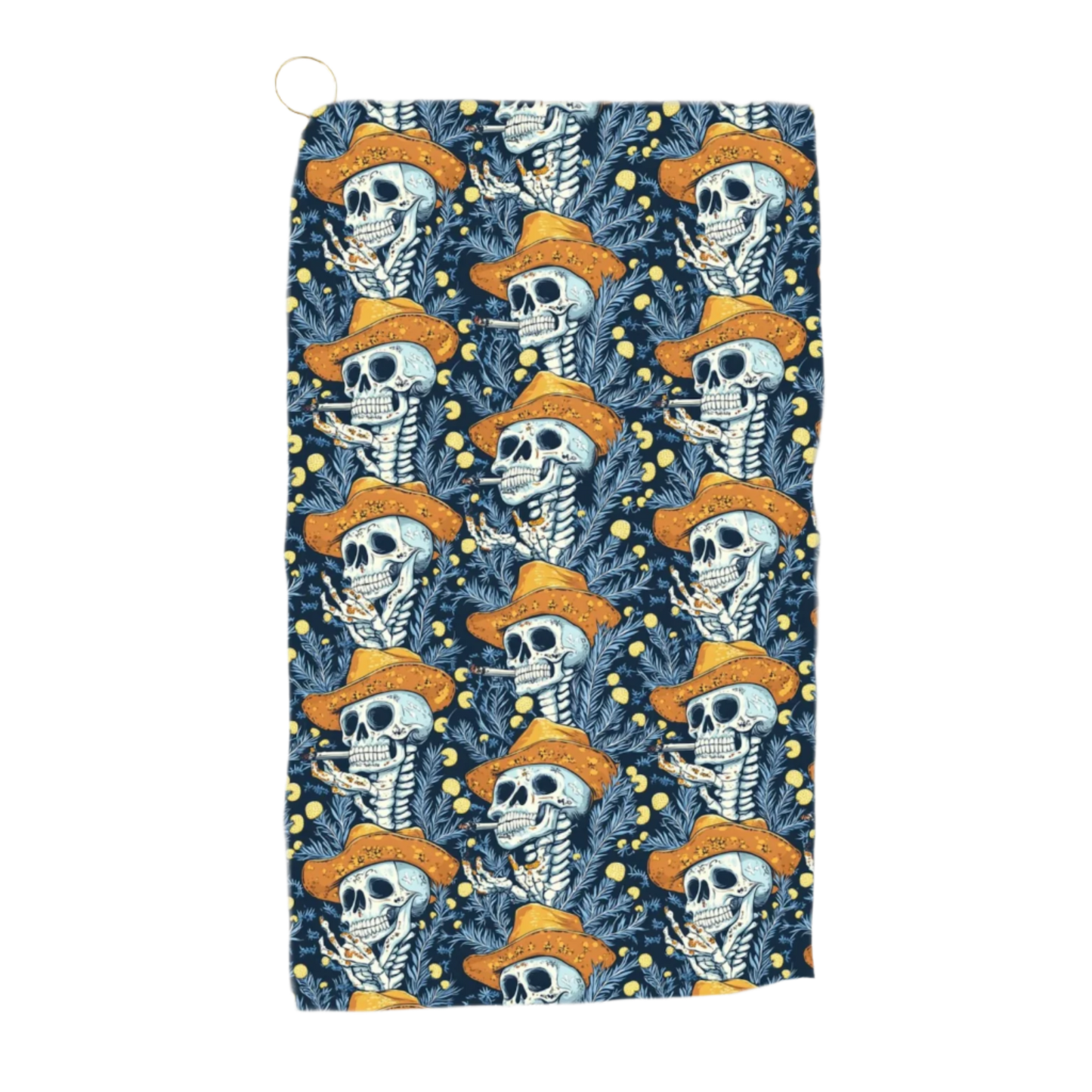 Lone Smoke: Twisted Vaquero Skeletons Golf Towel