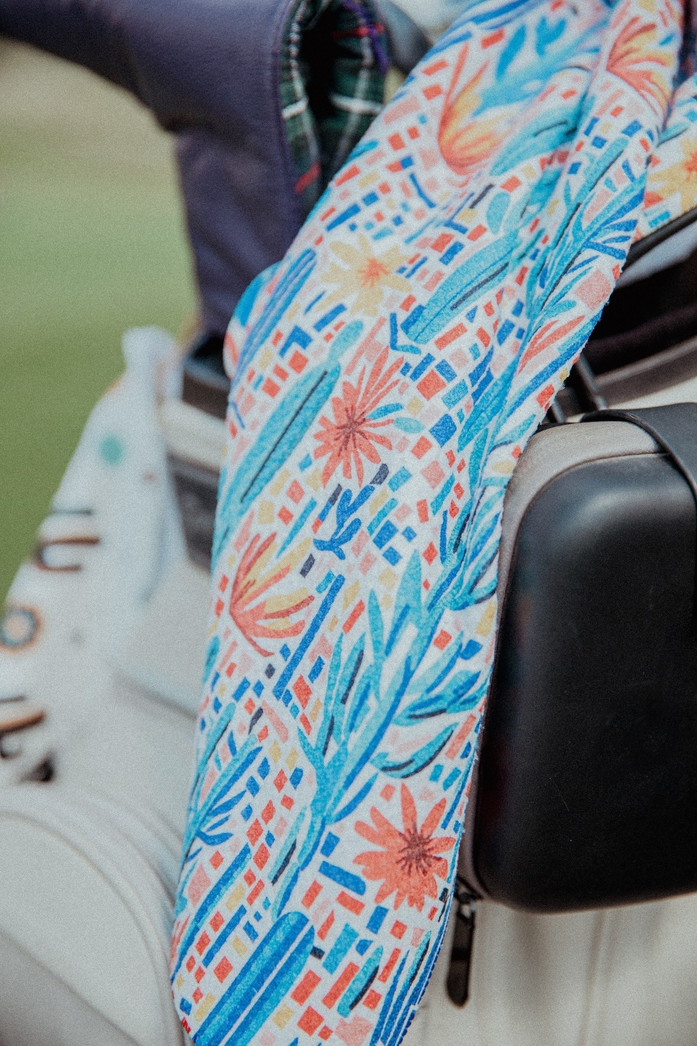 Mesa Mosaic: Geometric Floral Golf Towel