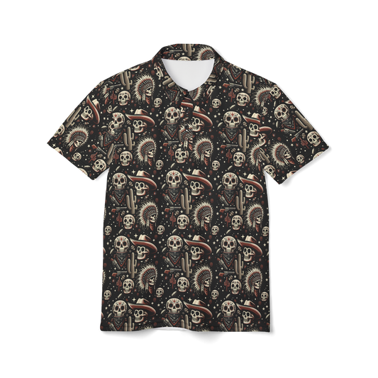 Renegade Revel: Outlaw Skull Golf Polo