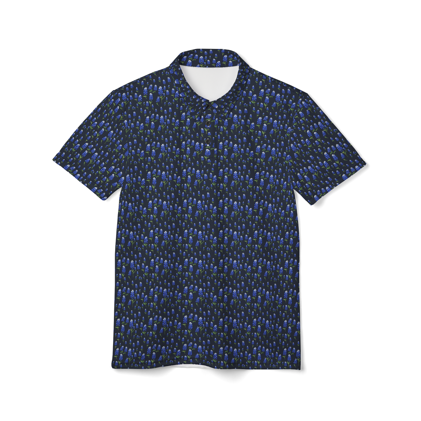 Wildflower Blues: Lone Star Bluebonnet Golf Polo