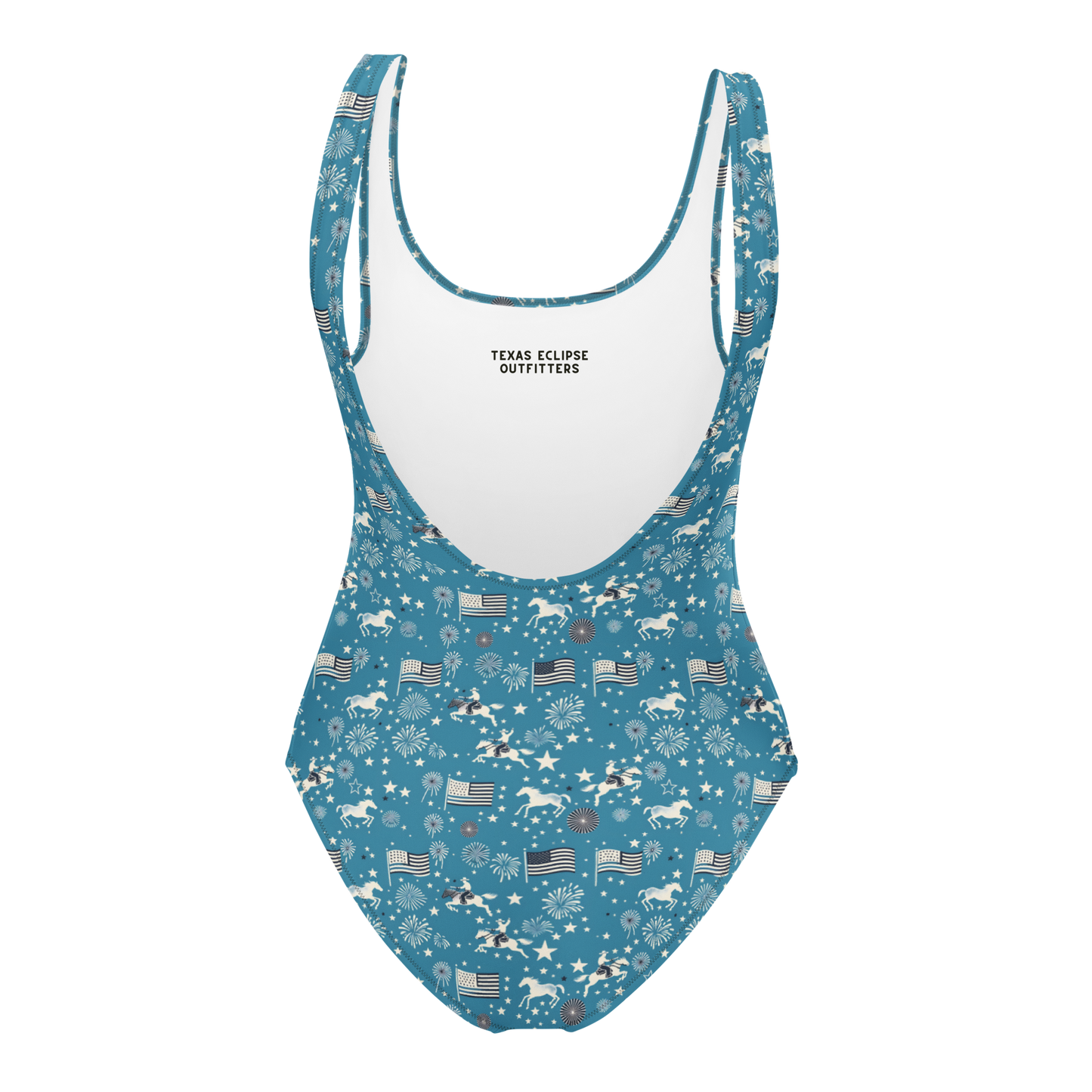 Independence Blues: Fourth of July Cowboy One-Piece Swimsuit