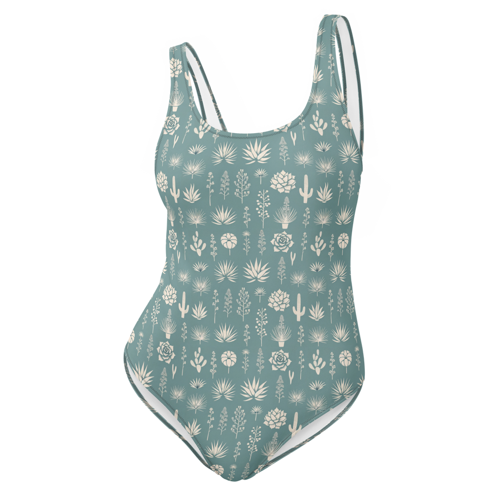 One Piece Swimsuit - Hawaiian Kapa Quilt (select from Gray or Red) main image 1
