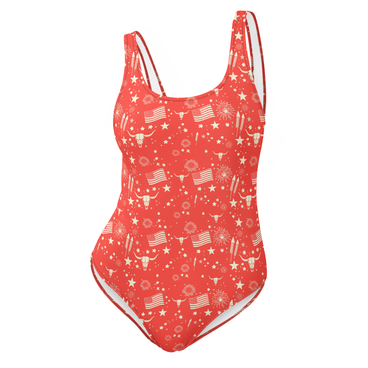 Starry Steer: An American Icon One-Piece Swimsuit