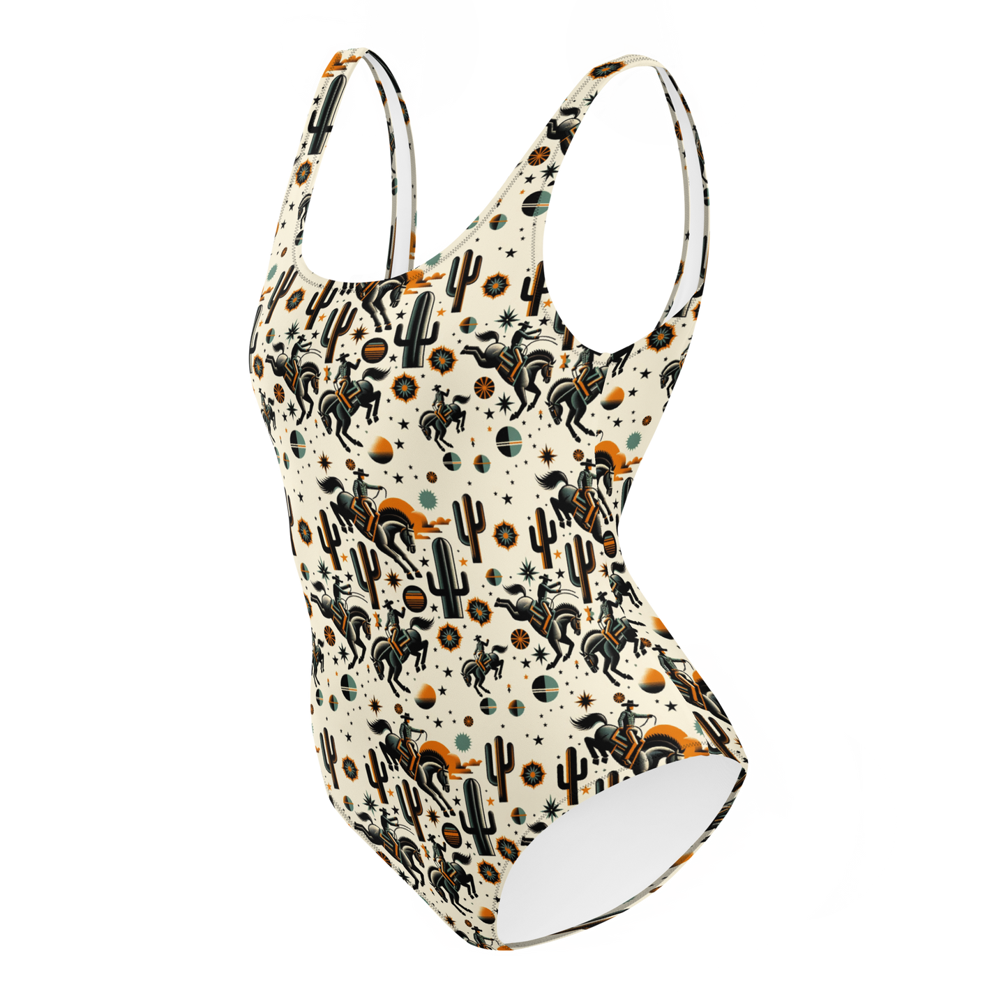 Cosmic Rodeo: Bucking Space Bronco One-Piece Swimsuit – Texas Eclipse ...