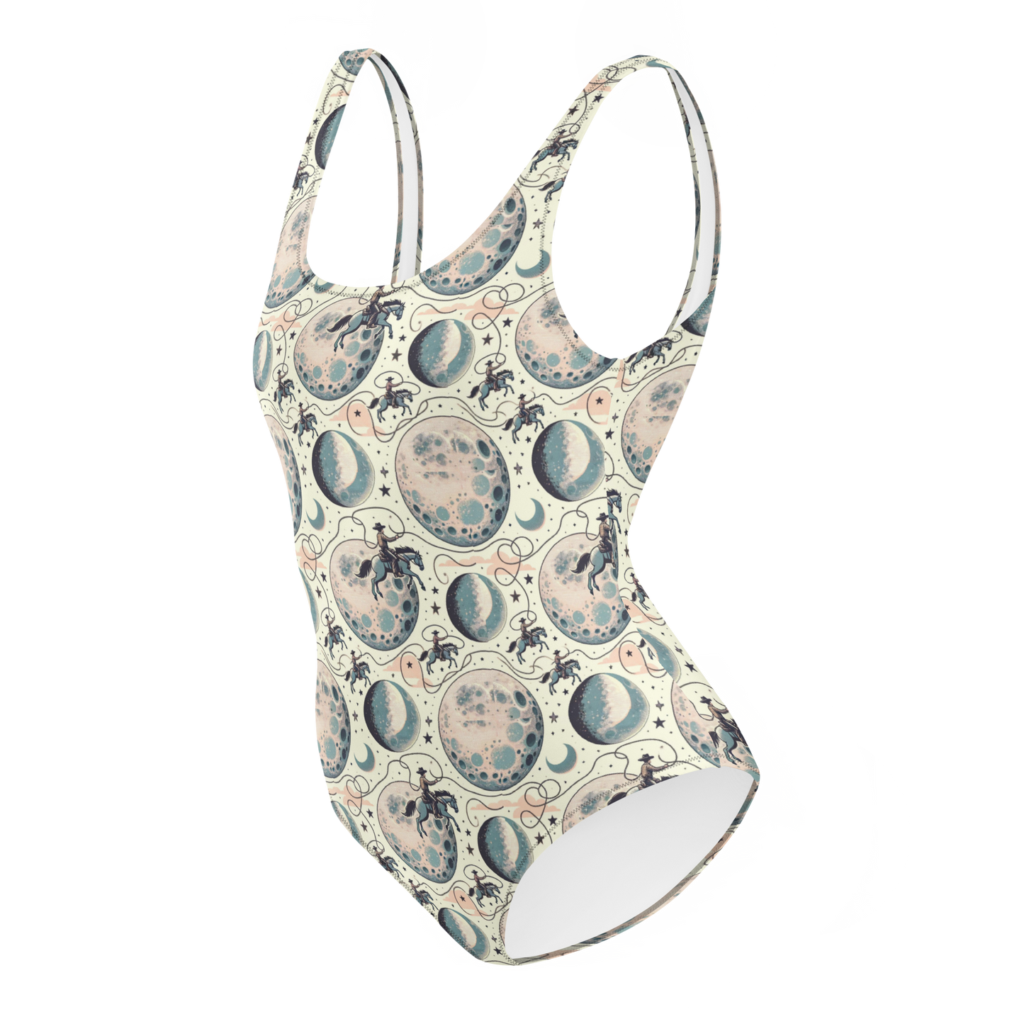 Lunar Lasso: Cosmic Cowboy One-Piece Swimsuit