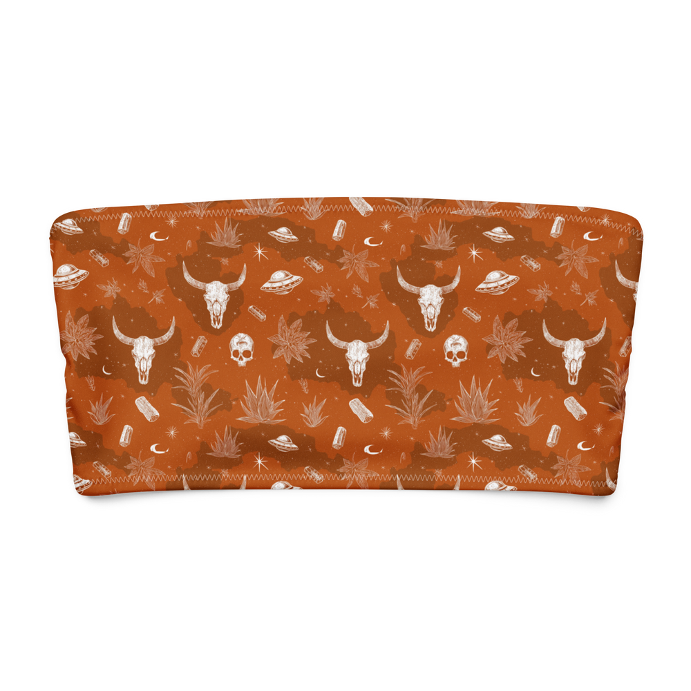 Deep Orange: Hooked On Heat Bandeau Bikini Top