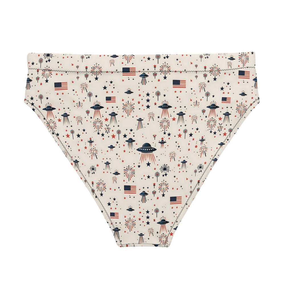 Patriot Wings: A Familiar Celebration High-Waisted Bikini Bottom