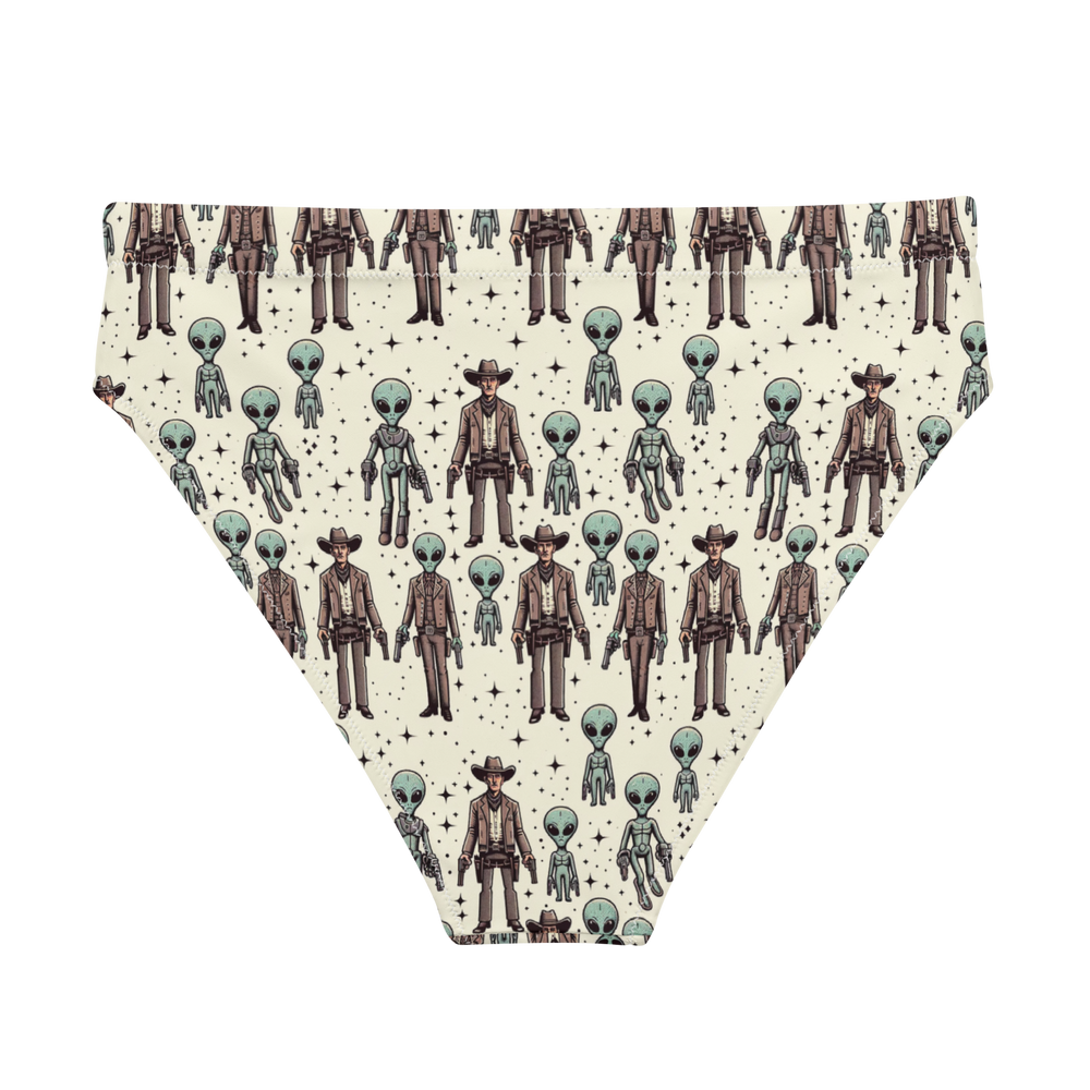 Cosmic Cowboys: Cowboys and Aliens High-Waisted Bikini Bottom