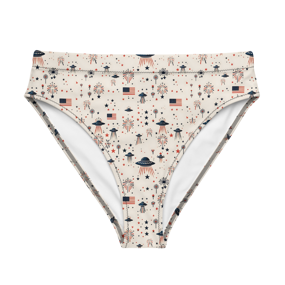 Patriot Wings: A Familiar Celebration High-Waisted Bikini Bottom