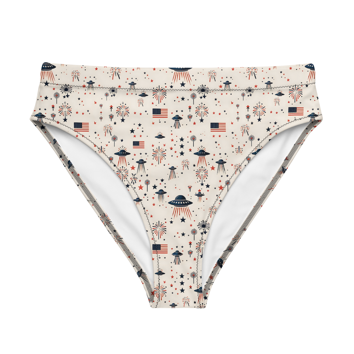 Patriot Wings: A Familiar Celebration High-Waisted Bikini Bottom