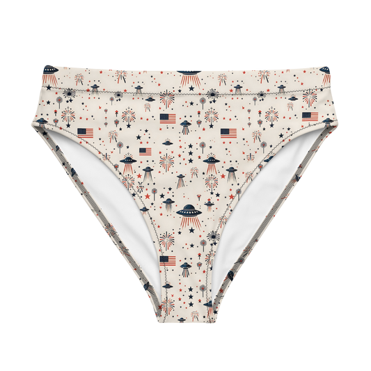 Patriot Wings: A Familiar Celebration High-Waisted Bikini Bottom