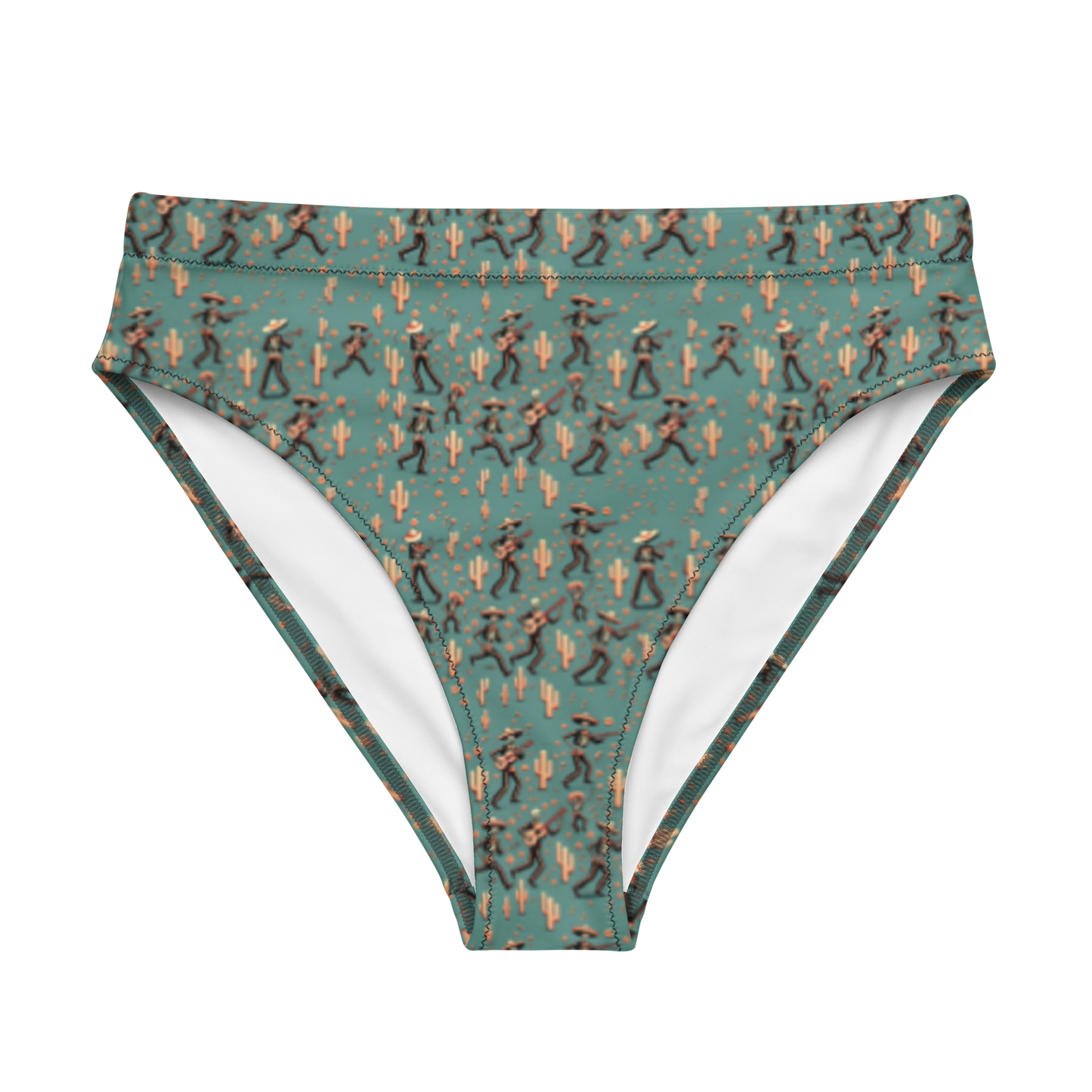 Fiesta Fantasma: Skeleton Mariachi High-Waisted Bikini Bottom