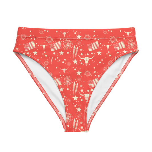 Starry Steer: An American Icon High-Waisted Bikini Bottom