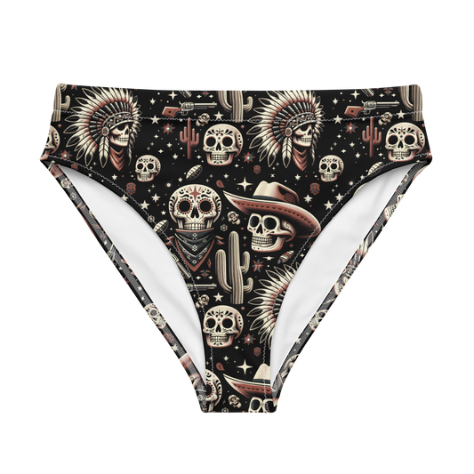 Renegade Revel: Outlaw Skull High-Waisted Bikini Bottom