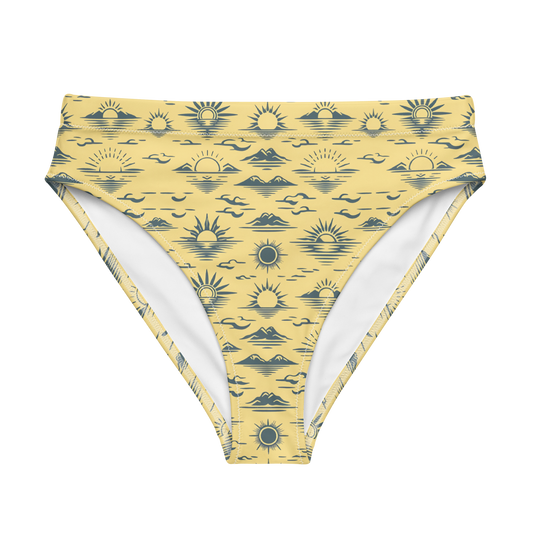 Desert Mirage: Sandstorm Ridge High-Waisted Bikini Bottom