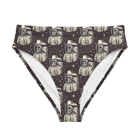 Space Renegade: Astronaut Calavera Outlaw High-Waisted Bikini Bottom