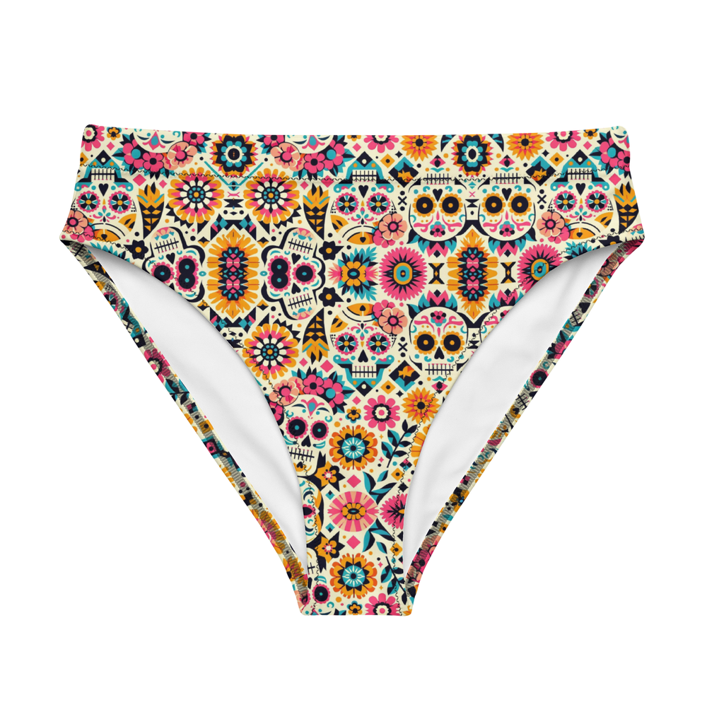 Calavera Dreams: Dia de los Muertos High-Waisted Bikini Bottom