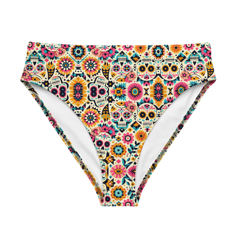 Calavera Dreams: Dia de los Muertos High-Waisted Bikini Bottom
