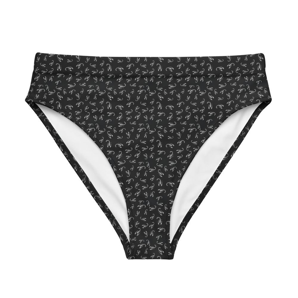 Pale Sting: Stamped Scorpion High-Waisted Bikini Bottom