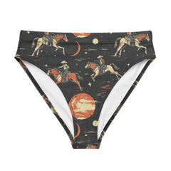 Solar Spur: Cosmic Range Rider High-Waisted Bikini Bottom