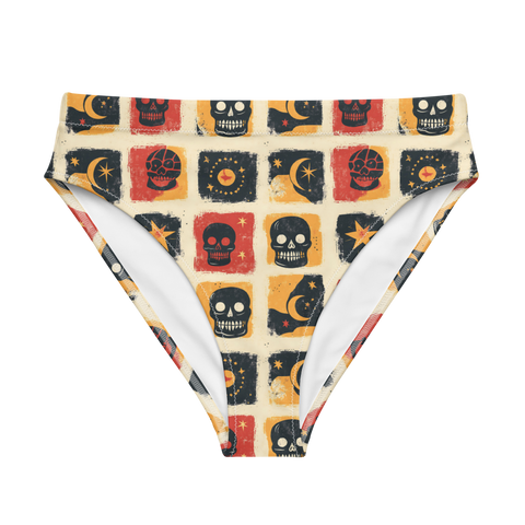 Grim Canyon: Skull Panel High-Waisted Bikini Bottom
