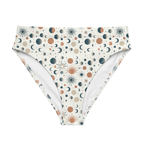 Solar Flare: Sunburst Radiance High-Waisted Bikini Bottom
