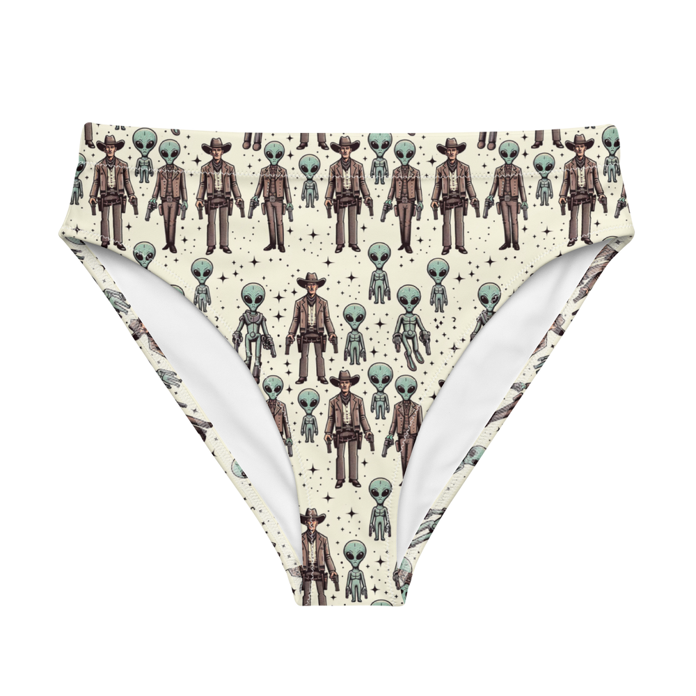 Cosmic Cowboys: Cowboys and Aliens High-Waisted Bikini Bottom