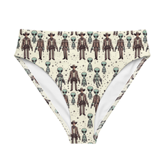 Cosmic Cowboys: Cowboys and Aliens High-Waisted Bikini Bottom
