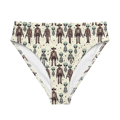 Cosmic Cowboys: Cowboys and Aliens High-Waisted Bikini Bottom