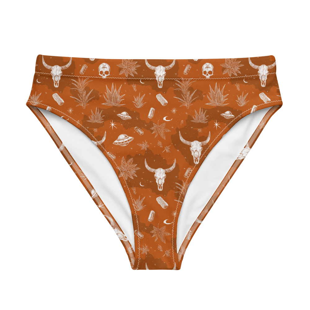 Deep Orange: Hooked On Heat High-Waisted Bikini Bottom