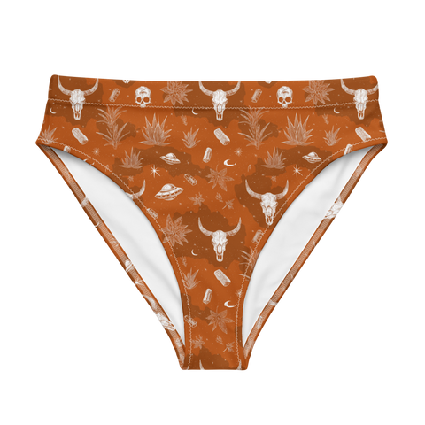Deep Orange: Hooked On Heat High-Waisted Bikini Bottom
